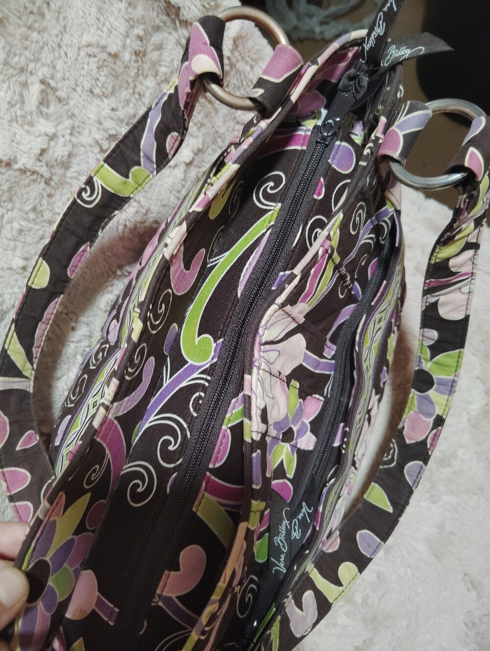 Vera Bradley Quilted Floral Shoulder Bag - Picture 9 of 11